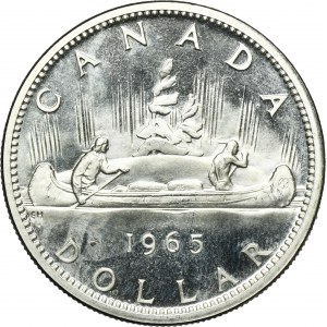 Canada, Elizabeth II, 1 Dollar 1965 - Canoe