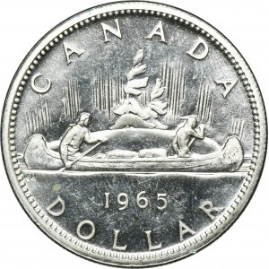 Canada, Elizabeth II, 1 Dollar 1965 - Canoe