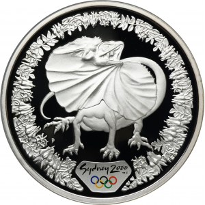 Australie, Elizabeth II, $5 Perth 2000 P - lézard à collerette