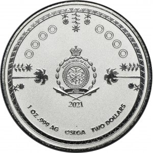 Niue, Elizabeth II, 2 2021 USD - ježko Sonic