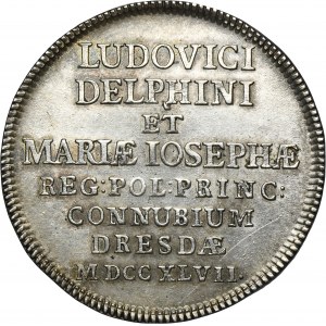 August III of Poland, 2/3 Thaler (wedding gulden) Dresden 1747 - RARE