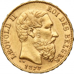 Belgium, Leopold II, 20 Francs Brussels 1877