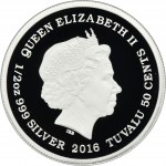 Tuvalu, Elizabeth II, 50 Cents Perth 2016 P - Lynx