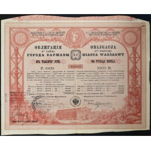 Varšava, 4,5 % VI Pôžička mesta Varšava 1899, dlhopis 1 000 rubľov