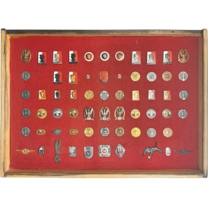 PRL, III RP, Plaque with decorations (63 pieces)