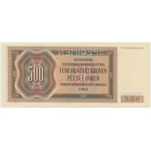 Bohemia & Moravia, 500 Korun 1942 - I issue - SPECIMEN -