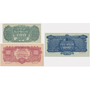 Czechoslovakia, 100-1.000 Korun 1944 (2 pcs.) - SPECIMEN