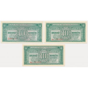 Czechoslovakia, 5 Korun (1945-50) (3 pcs.)