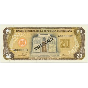 Dominican Republic, 20 Pesos Oro (1981) - SPECIMEN -
