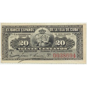 Cuba, 20 Centavos 1897