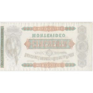 Uruguay, Banco de Londres y Río de La Plata, 50 Pesos 1872
