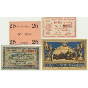 Silesia, notgeld set 1917-20