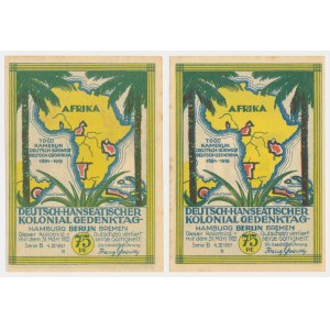 Germany, German colonies in Africa, 75 Pfennig 1921 (2 pcs.)