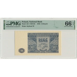 5 złotych 1946 - PMG 66 EPQ