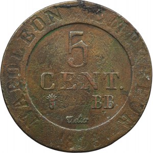France, Napoleon I, 5 Centimes Strasbourg 1808 BB