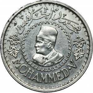 Morocco, Mohammed V, 500 Francs Paris 1956
