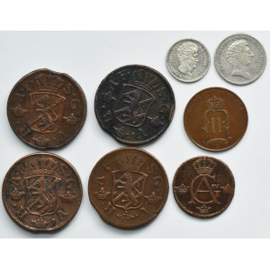 Lot, Denmark and Sweden, Mix of coins (8 pcs.)