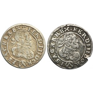 Lot, Austria, Ferdinand II, 3 Kreuzer Wien (2 pcs.)