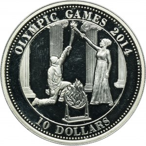 Solomon Islands, Elizabeth II, 10 Dollars 2013 - Olympic Games 2014