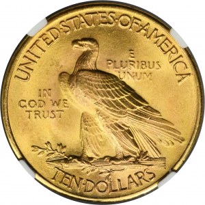 USA, 10$ Philadelphie 1932 - Tête d'Indien - NGC MS64