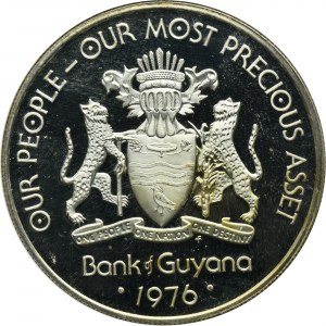 Guyana, Republic, 5 Dollars Wawa 1976 - Independence - GCN PR64