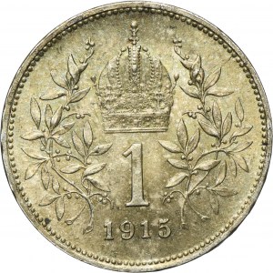 Austria, Franz Joseph I, 1 Corona Wien 1915