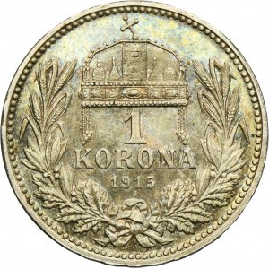 Austria, Franz Joseph I, 1 Corona Wien 1915