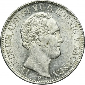 Allemagne, Saxe, Frédéric Auguste II, Dresde Thaler 1849 F