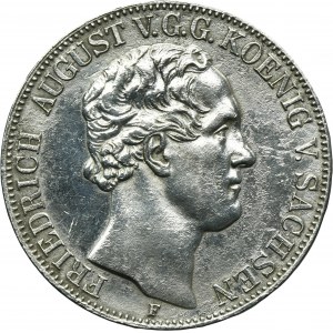 Germany, Kingdom of Saxony, Friedrich Augustus II, 2 Thaler Dresden 1854 F