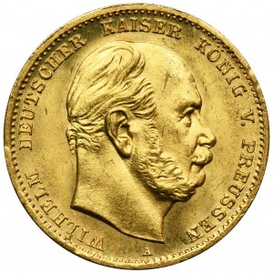 Nemecko, Pruské kráľovstvo, Wilhelm I., 10 mariek Berlín 1872 A - BEAUTIFUL - ex. NGC MS65