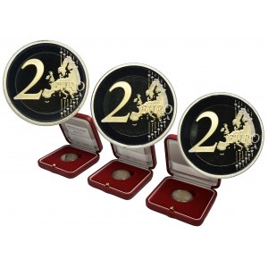 Set, Monaco, 2 Euro 2012 - 500 years of sovereignty Lucien (3 pcs.)