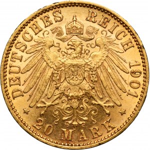 Germany, Kingdom of Prussia, Wilhelm II, 20 Marek Berlin 1901 A
