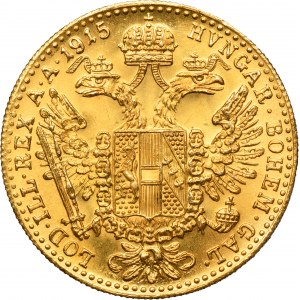 Austria, Franz Joseph I, Ducat Wien 1915 - RESTRIKE