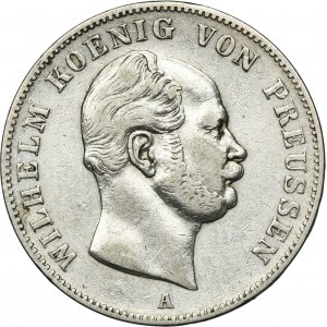 Germany, Kingdom of Prussia, William I, Thaler Berlin 1862