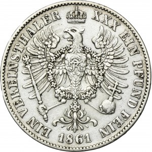 Germany, Kingdom of Prussia, William I, Thaler Berlin 1862