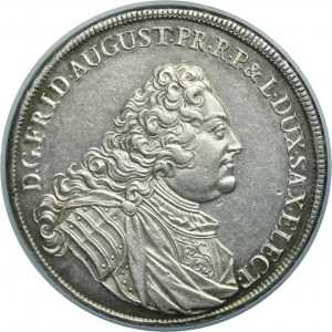 Augustus III of Poland, 2 Thaler Dresden 1733 - NGC AU55 - RARE