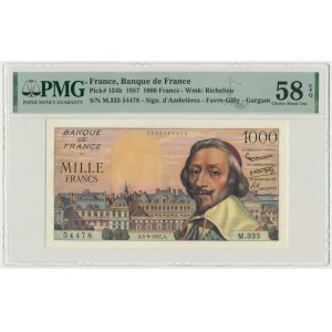 France, 1.000 Francs 1957 - Richelieu - 58