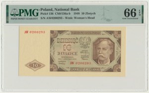 10 złotych 1948 - AW - PMG 66 EPQ