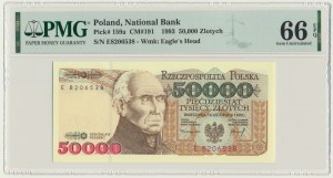 50,000 PLN 1993 - E - PMG 66 EPQ