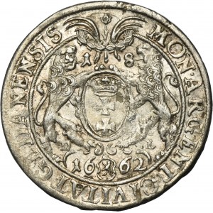 John II Casimir, 1/4 Thaler Danzig 1662 DL - VERY RARE, ex. Potocki