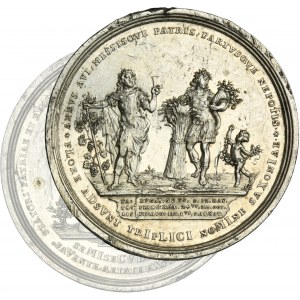 August II the Strong, Medal King's 50th birthday and birth of Prince Friedrich Augustus 1720 - VERY RARE, ex. Potocki