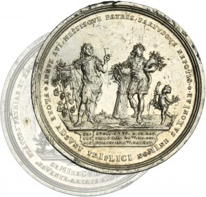 August II the Strong, Medal King's 50th birthday and birth of Prince Friedrich Augustus 1720 - VERY RARE, ex. Potocki