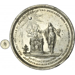August II the Strong, Medal King's 50th birthday and birth of Prince Friedrich Augustus 1720 - VERY RARE, ex. Potocki