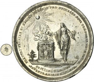 August II the Strong, Medal King's 50th birthday and birth of Prince Friedrich Augustus 1720 - VERY RARE, ex. Potocki