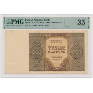 1.000 złotych 1945 - B - PMG 35