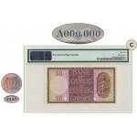 Danzig, 50 Gulden 1937 - SPECIMEN - PROOF - A 000,000 - (C) - PMG 66 EPQ - VERY RARE