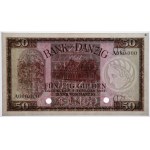 Danzig, 50 Gulden 1937 - SPECIMEN - PROOF - A 000,000 - (C) - PMG 66 EPQ - VERY RARE