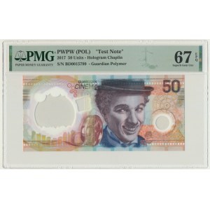 PWPW, Chaplin 2020 - PMG 67 EPQ - BD - NIEZNANA wersja z Chaplinem w okienku i kliszą