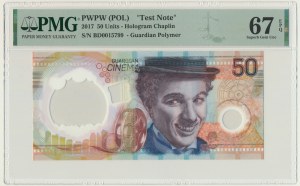 PWPW, Chaplin 2020 - PMG 67 EPQ - BD - NIEZNANA wersja z Chaplinem w okienku i kliszą
