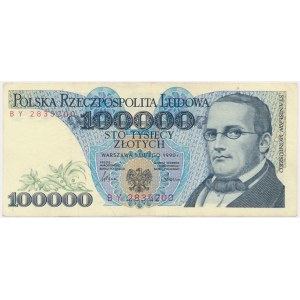 100.000 złotych 1990 - BY - RZADKA